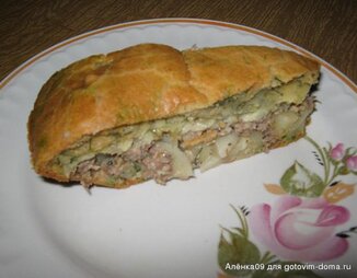 Быстрый пирог с рыбными консервами