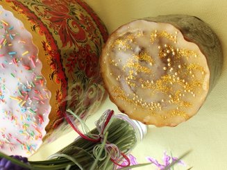 Творожный кулич с изюмом