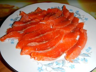 Форель, Семга малосольные (с водкой)