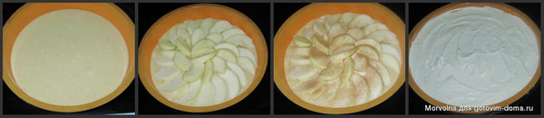 Творожный пирог с яблоками фото к рецепту 1