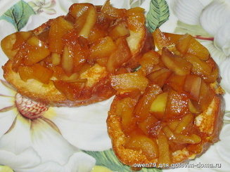 Гренки с карамелизированными яблоками (от Гордона Рамзи)