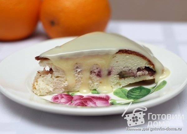 Творожный пирог с апельсинами и клубникой фото к рецепту 2