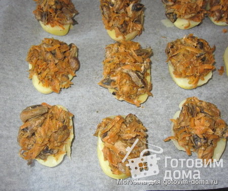 Картошка с грибами в духовке фото к рецепту 5