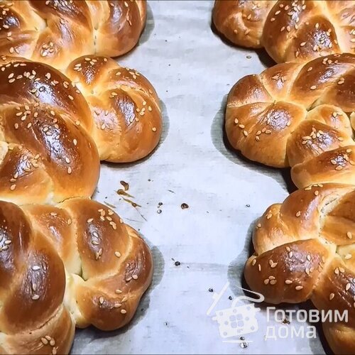 Сдобные домашние булочки-плетёнки