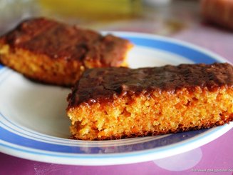 Морковно-манный пудинг с апельсиновым соком