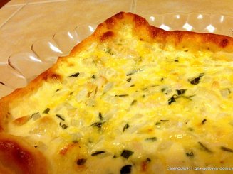Фламмкухен из Эльзасса - пирог с луком, беконом и сыром