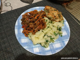 Пюре картофельное с савойской капустой