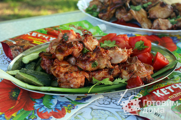 Куриное филе в татарском кетчупе на решетке гриль фото к рецепту 8