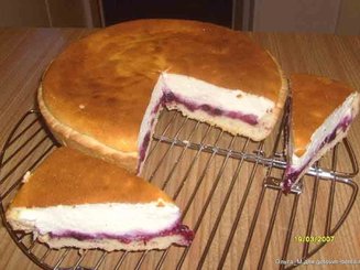 Творожный пирог с грушей
