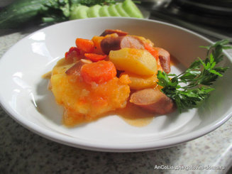 Рагу с картофелем и сосисками
