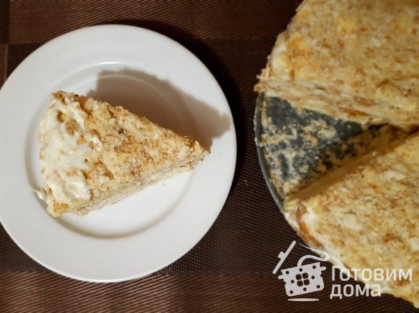 Слоеный торт без выпечки фото к рецепту 9