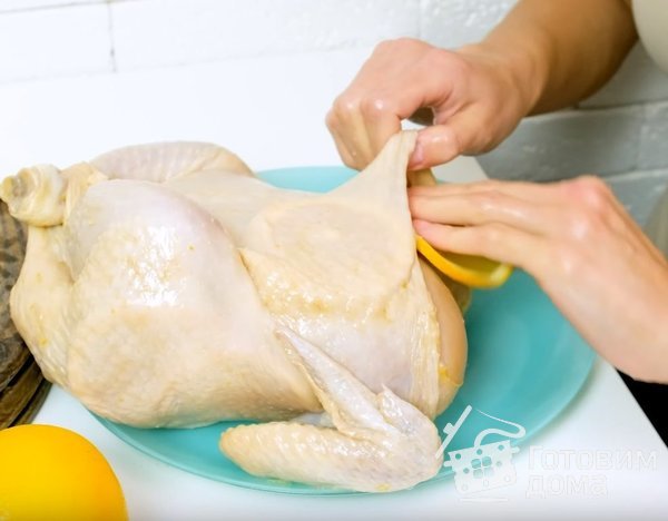 Праздничная курица с апельсинами в духовке фото к рецепту 5