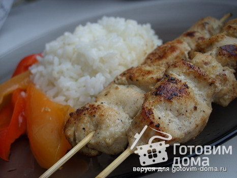 Куриный шашлычок в горчично-сметанном маринаде