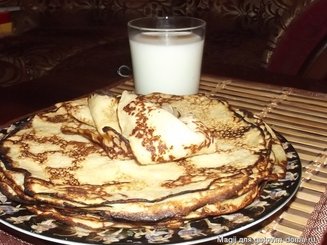 Пшенично-ржаные блины на кефире