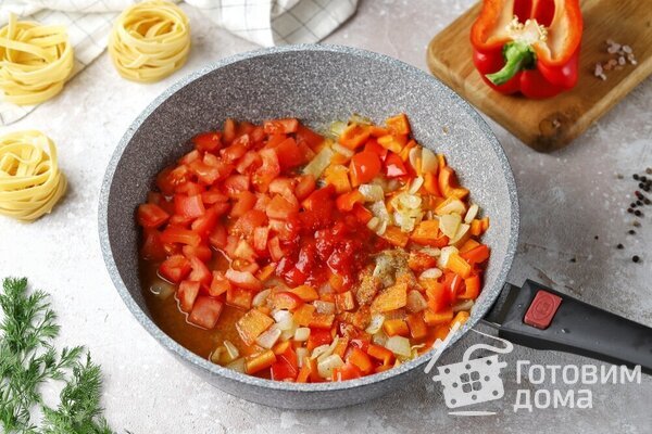 Рецепт ароматного лагмана с томатной пастой и курицей фото к рецепту 4