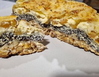 Творожный пирог без муки из лаваша