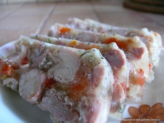 Зельц из куриных окорочков