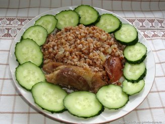 Курица с гречкой в духовке