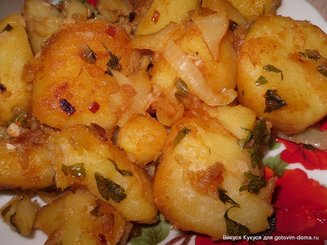 Острая картошка с болгарским перцем
