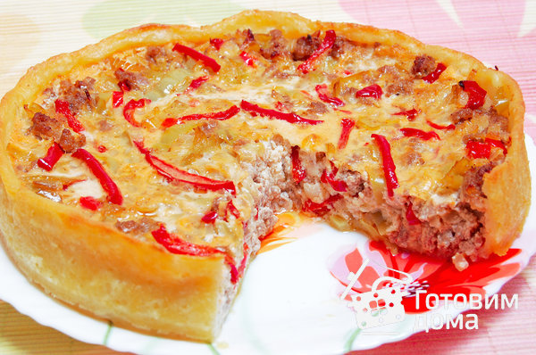 Мясной пирог с болгарским перцем фото к рецепту 9