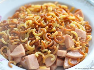 Варено-жареные макароны