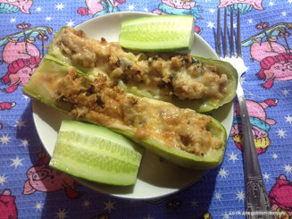 Лодочки из кабачков с фаршем(Kıymalı Kabak Sandal)