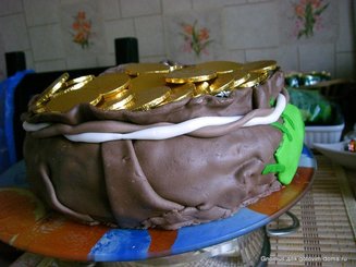 Торт "Мешок с деньгами"