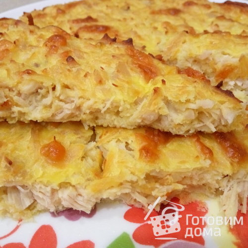 Пирог запеканка с курицей
