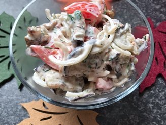 Салат с томатами и баклажанами