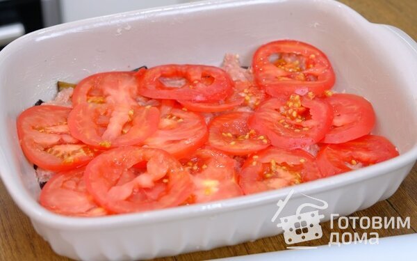 Баклажаны с помидорами и фаршем фото к рецепту 4