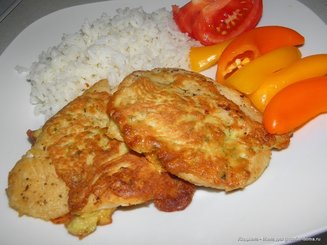 Куриные отбивные с сыром и зеленью