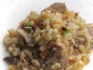 Перловая каша в казане