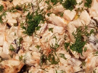Жаркое из баклажанов и курицы