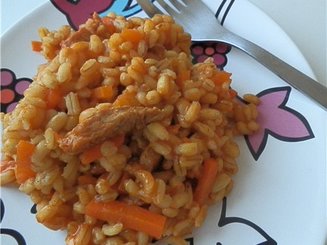 Перловая каша в казане