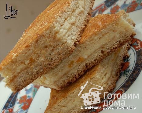 Пирог &quot;Дружба&quot; (песочный с творогом) фото к рецепту 1