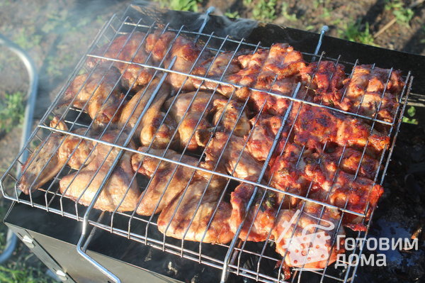 Куриное филе в татарском кетчупе на решетке гриль фото к рецепту 7