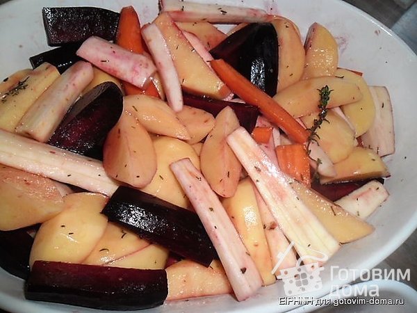 Полезные коренья (запечённые морковь, свекла, пастернак...) фото к рецепту 1