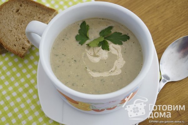 Грибной суп пюре с тахиной (без масла) фото к рецепту 1