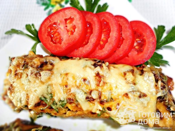 Пряные тыквенные блинчики с мясом и грибами фото к рецепту 5