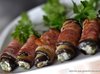 Баклажановые рулетики с беконом