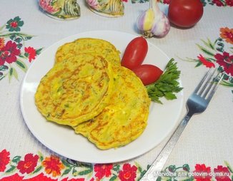 Кукурузные лепешки с творогом и зеленью