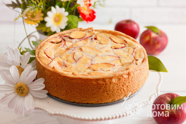 Цветаевский яблочный пирог фото к рецепту 13