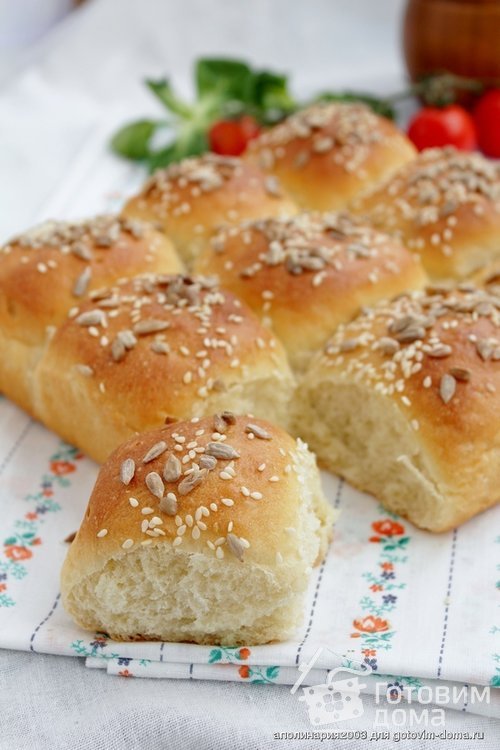 Булочки на простокваше с семечками