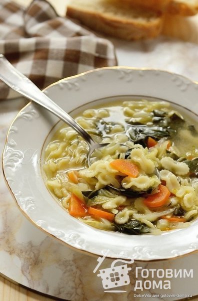Лёгкий овощной суп с пастой фото к рецепту 1