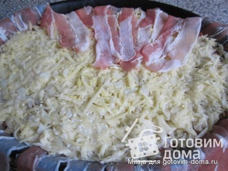 Картофельно-мясная запеканка с беконом и сыром фото к рецепту 7