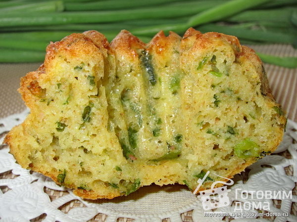 Маффины с сыром и зеленью фото к рецепту 3