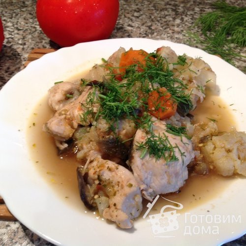 Овощное рагу с курицей