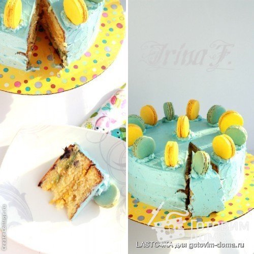 Lemon-Blueberry Macaron Delight Cake-торт&quot;Восторг&quot; фото к рецепту 20