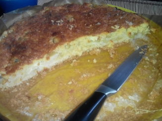 Ревенный пирог с кокосовой глазурью