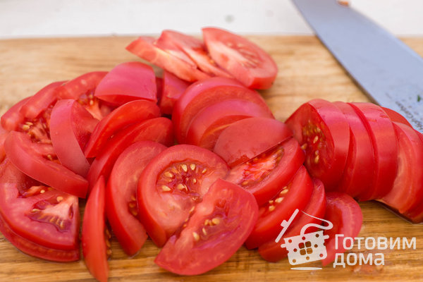 Кабачки с грецкими орехами и помидорами фото к рецепту 5